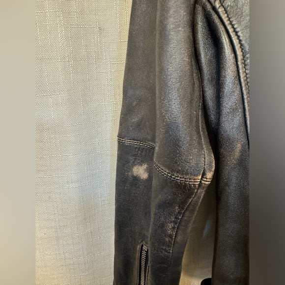 VEDA Classic Leather Moto Jacket in Size XS - Picture 12 of 13